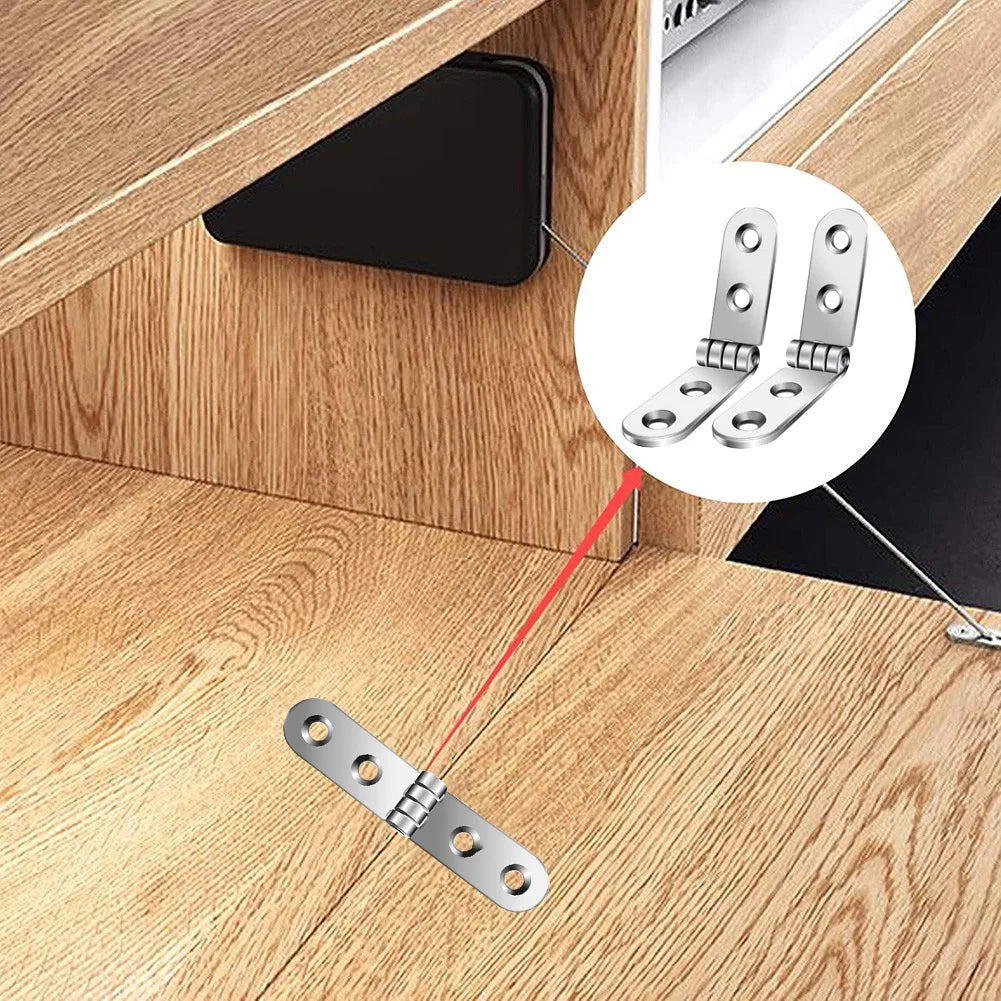 2pcs 180 Degree Foldable Hinge Flap Screw-On Hinges For Sewing Machine Cabinet Door Hinge Furniture Hardware Accessories
