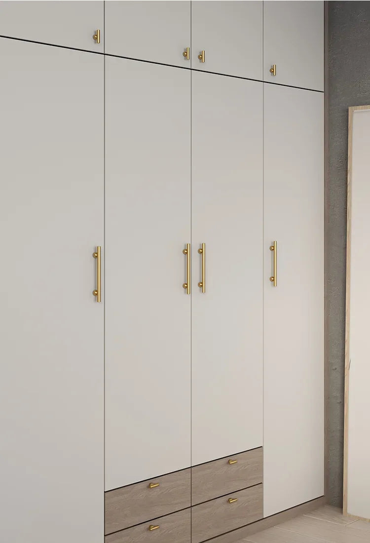 Creative Brass Cabinet Handle New High-end Modern Minimalist Drawer Cabinet Wardrobe Door  Light Luxury Cabinet Long Handle