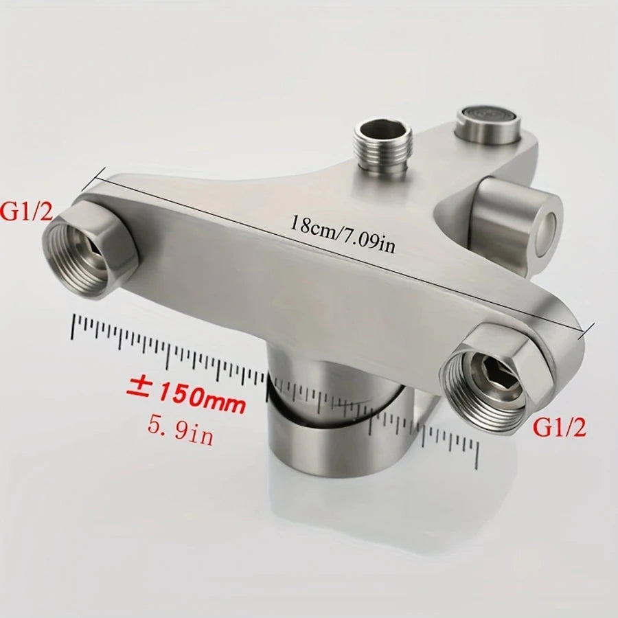 Bathroom Stainless Steel Basin Faucet Mixer Tap Bathtub Faucet Wall Hanging Hot and Cold Water Faucet Bathroom Accessories