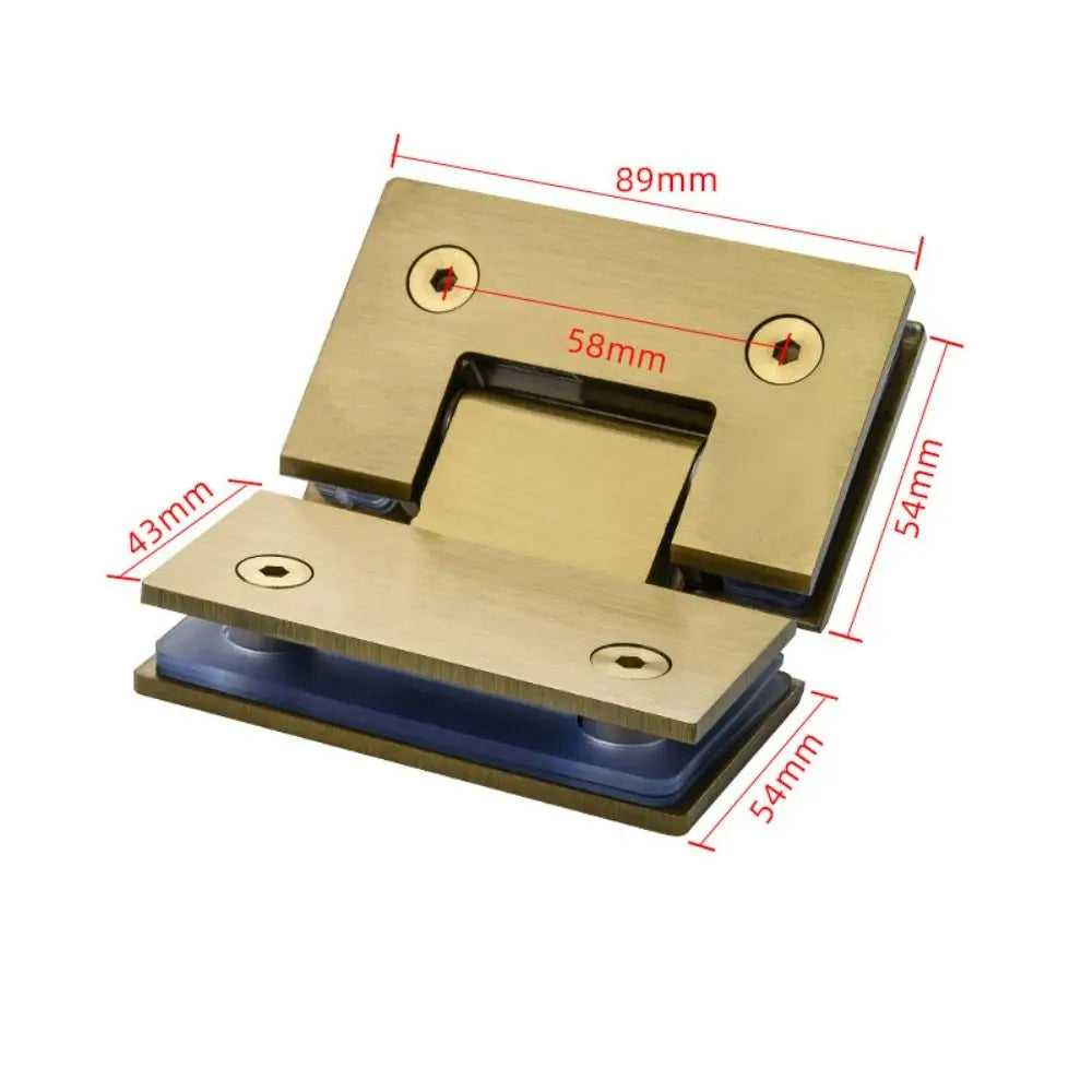 Stainless Steel Bathroom Door Hinges 90°/135°/180° Solid Sheet Glass Door Bracket Clip Silver/black/golden