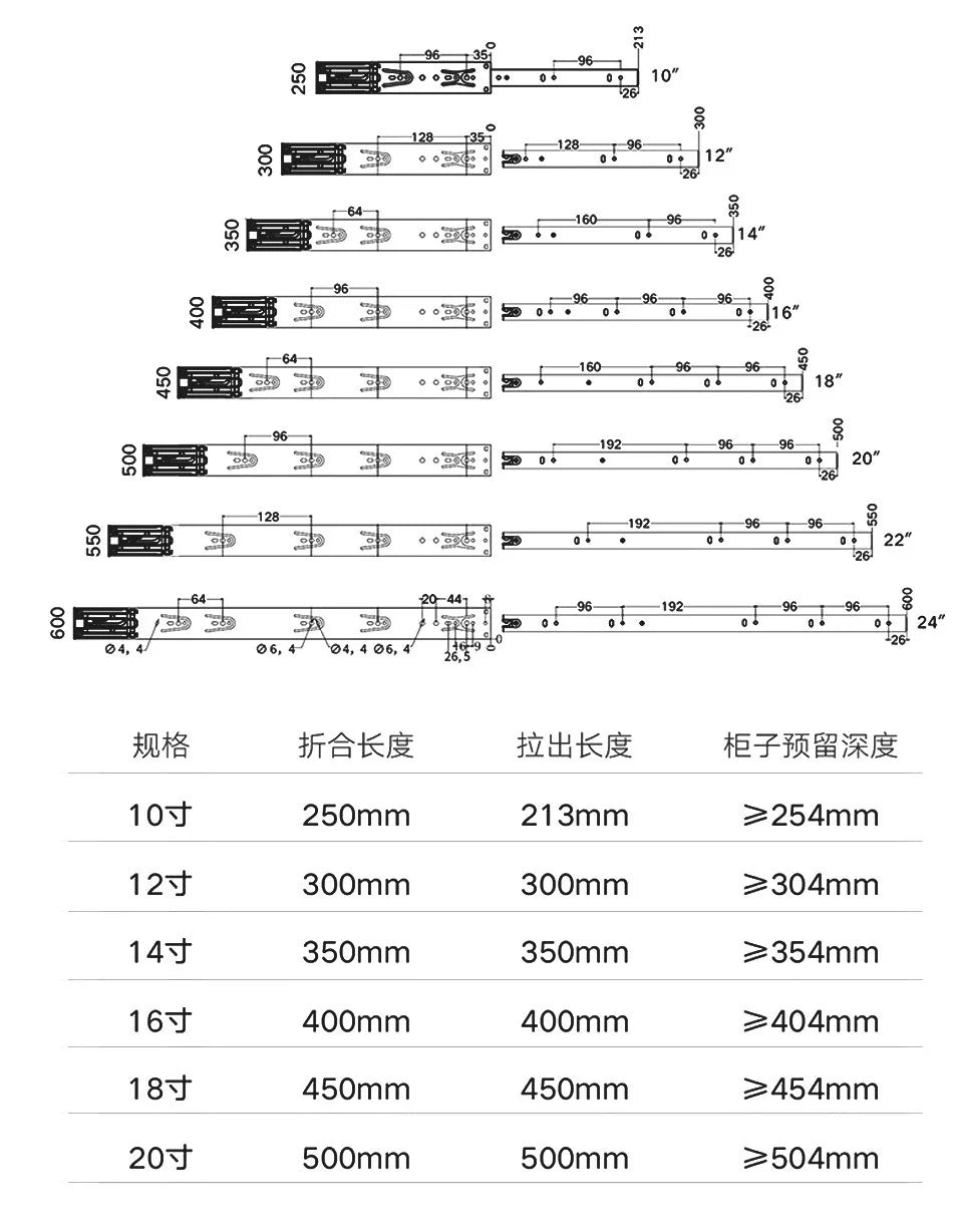 10" - 22" Stainless Steel Drawer Slides Soft Close Drawer Track Rail Sliding Three-Section Cabinet Slides Furniture Hardware
