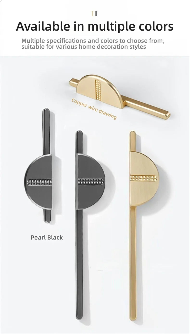 Modern Minimalist Semi-Circular Cabinet Handles - Luxury European Creative Pair Pulls for Wardrobe, Drawers & Furniture Cabinets
