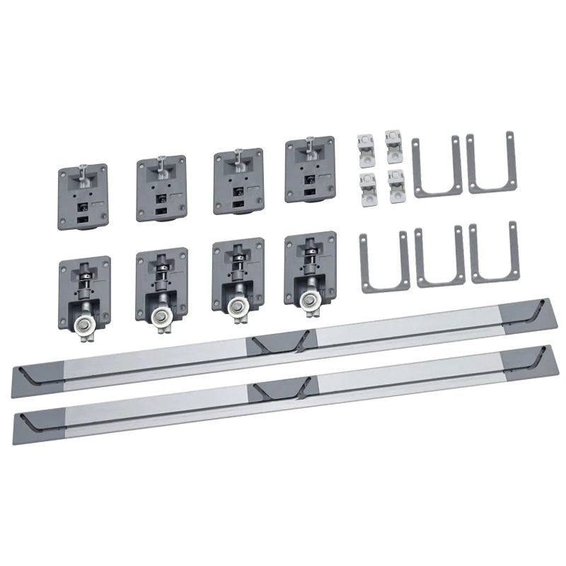 SSOUIM Sliding Door Track For Wardrobe Cabinet Hanging Cabinet With Smooth Gliding Bus Door Hardware Kit for Wooden Door