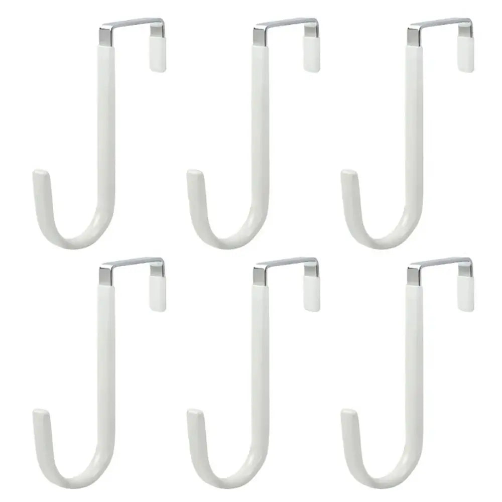 Towel Coats Hangers Nonstick Non-punching Over The Door Hooks Rubber Prevent Scratches Hanging Organizer Clothes Storage Holder