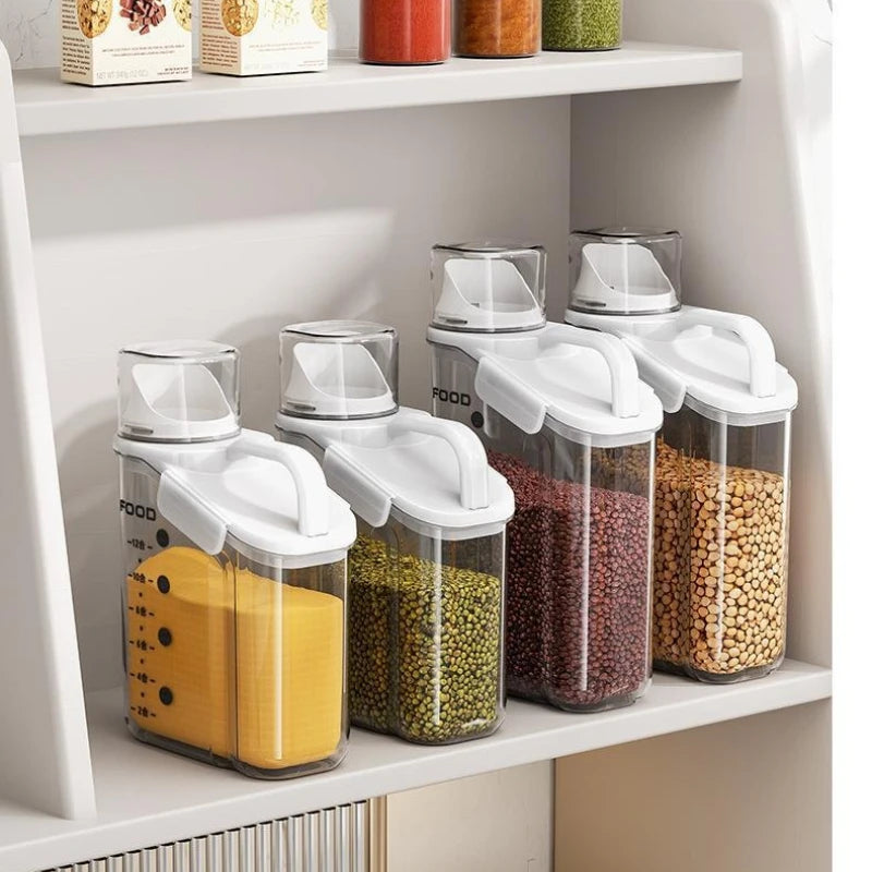 Airtight Food Storage Containers Cereal Dispenser Cereal Container Storage Box Rice Dispenser Grain Dispenser Kitchen Organizer