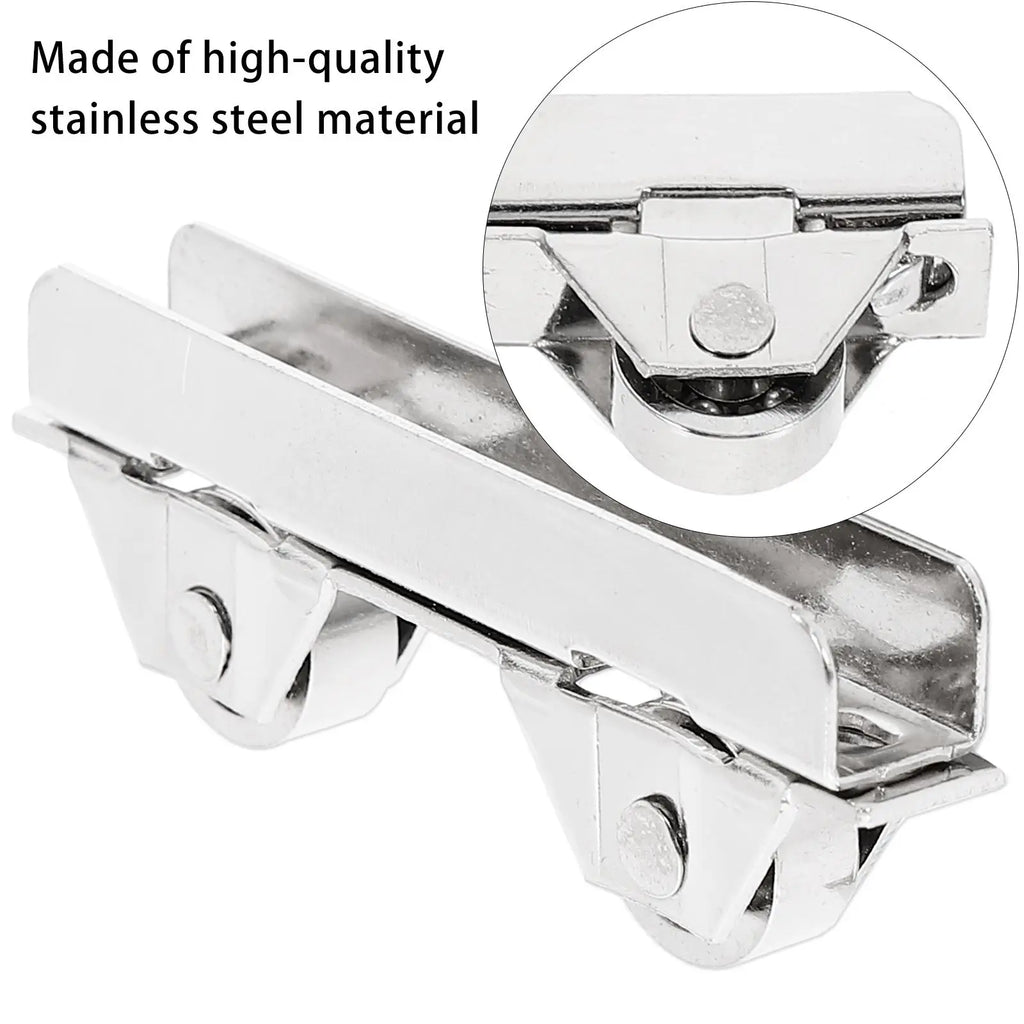 10pcs Sliding Door Wheels For Cabinet Rails Slides Chute Cabinets Roller Pulley Furniture Cabinets Glass Sliding Door Wheel