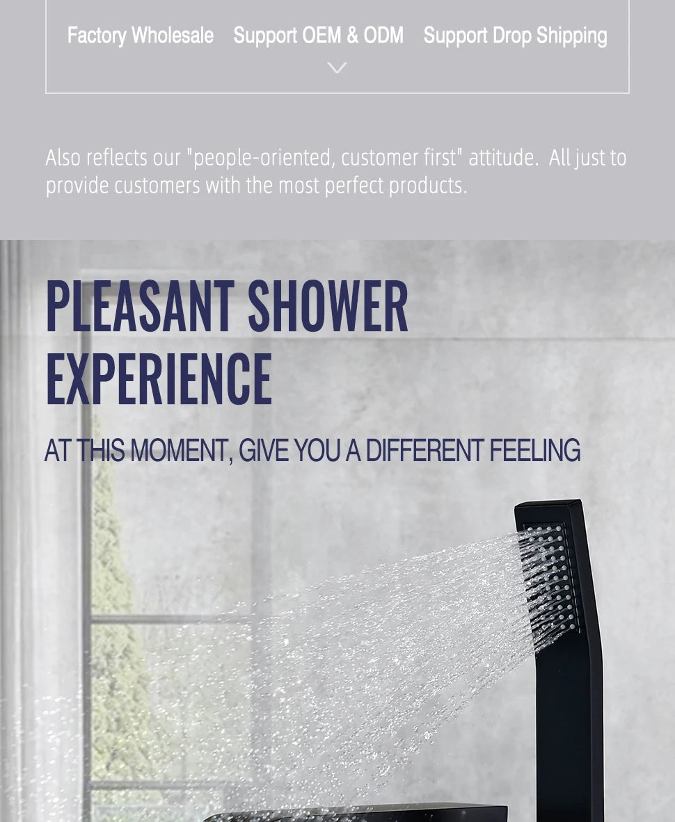 Black Bathroom Faucet Shower Faucet Bathroom Accessories Water Saving Shower Heads Solid Brass Bar Shape Handheld Hardware Acces