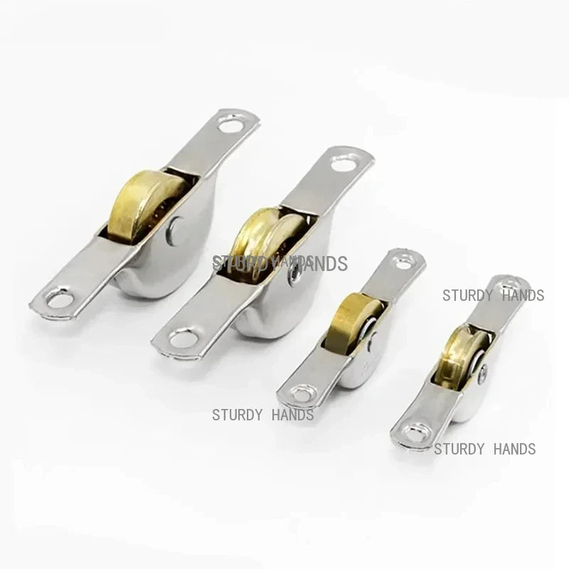 2 pieces of stainless steel sliding door groove silent pulley barn door and window roller furniture hardware accessories