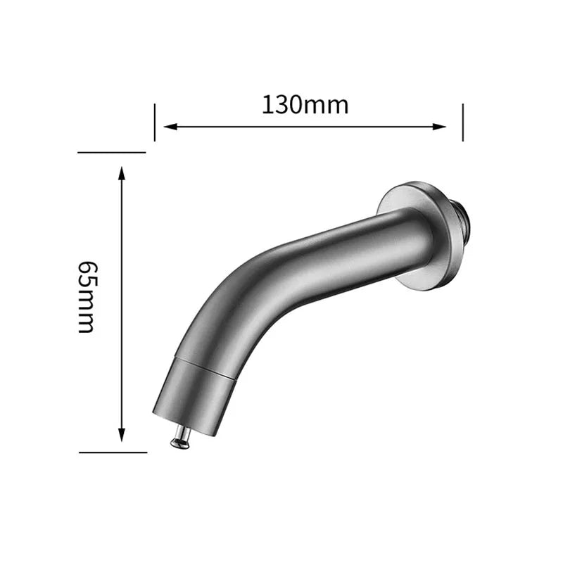 Bathroom Faucet Wall Mounted Sink Faucets Stainless Steel Cold Water Tap Touch Press Bathroom Basin Faucets Toilet Saving Tap