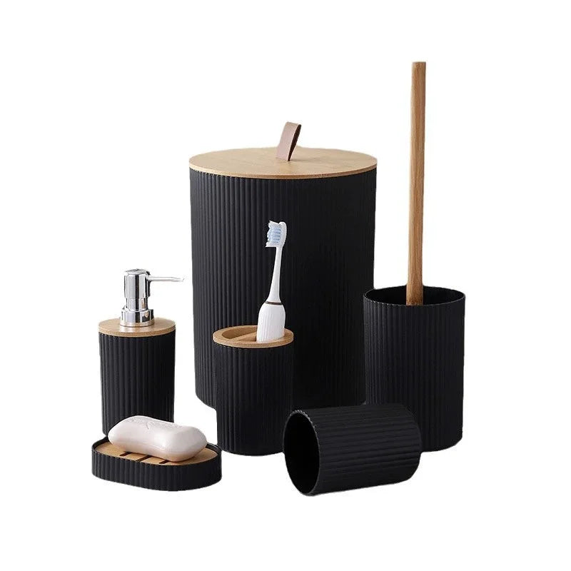 1 Piece Bathroom Accessories Set 6 Piece Bathroom Accessories Set With Paper Basket Houserack Gift Bath Set For Bathroom Decor