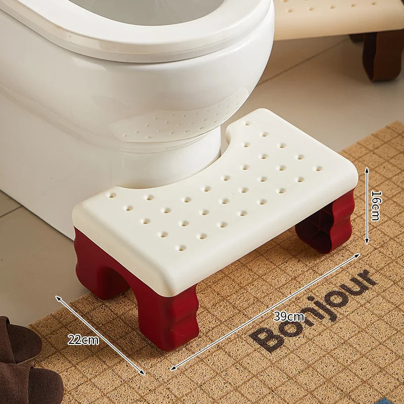 Bathroom Step Stool, Toilet Squat Stool with Non-Slip Design,Portable Foot Rest for Adults & Kids,Practical Bathroom Accessories