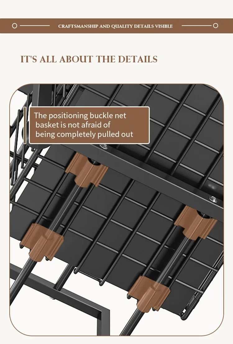Slide-out storage rack,Cabinet pull-out storage basket,Punch-free storage rack with suction cups,Spice rack, cutlery rack