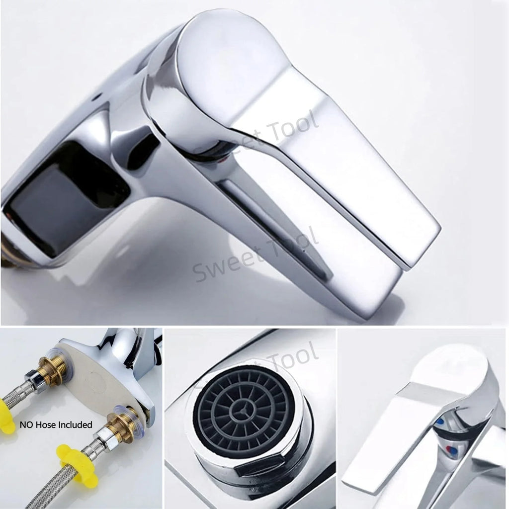 Bathroom Tap Hot and Cold Mixer Faucet Single Handle Double Hole Basin Accessories Toilet Faucet Washbasin Water Faucet
