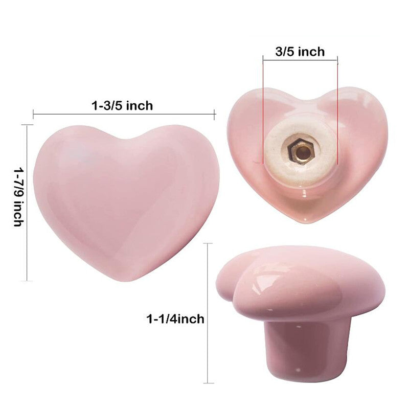 Furniture Handles Pink Children's Pull Kitchen Cabinet Handles Modern Single Hole Ceramic Wardrobe Knobs Drawer Door Hardware