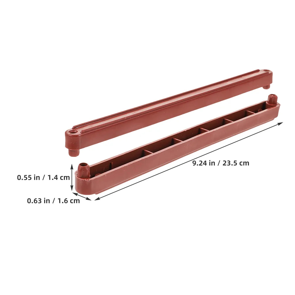 2 Sets Brown Drawer Slides Feet Plastic Undermount Track Guide Drawer Replacement Parts Rails for Wardrobes Keyboard Accessories