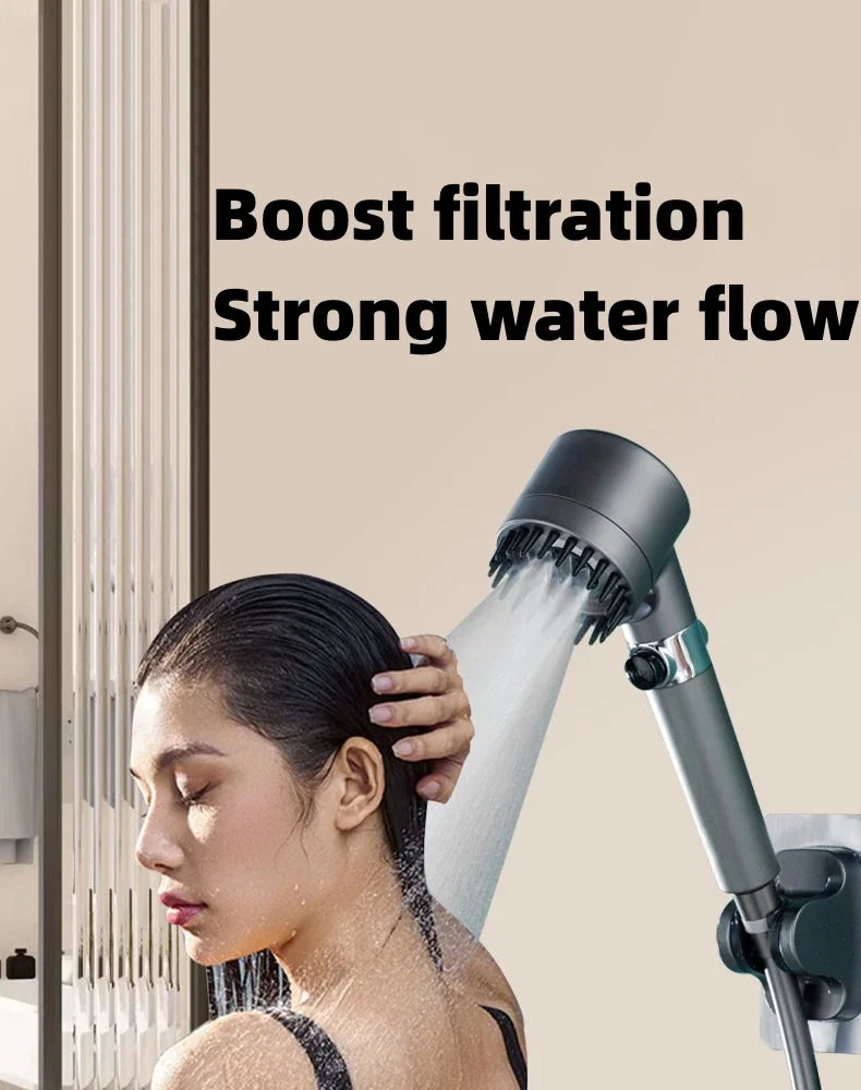 Shower Head High Pressure Head Rainfall High Preassure Water  Saving Bathroom Accessary Pressurized Nozzle Universal Adaptation