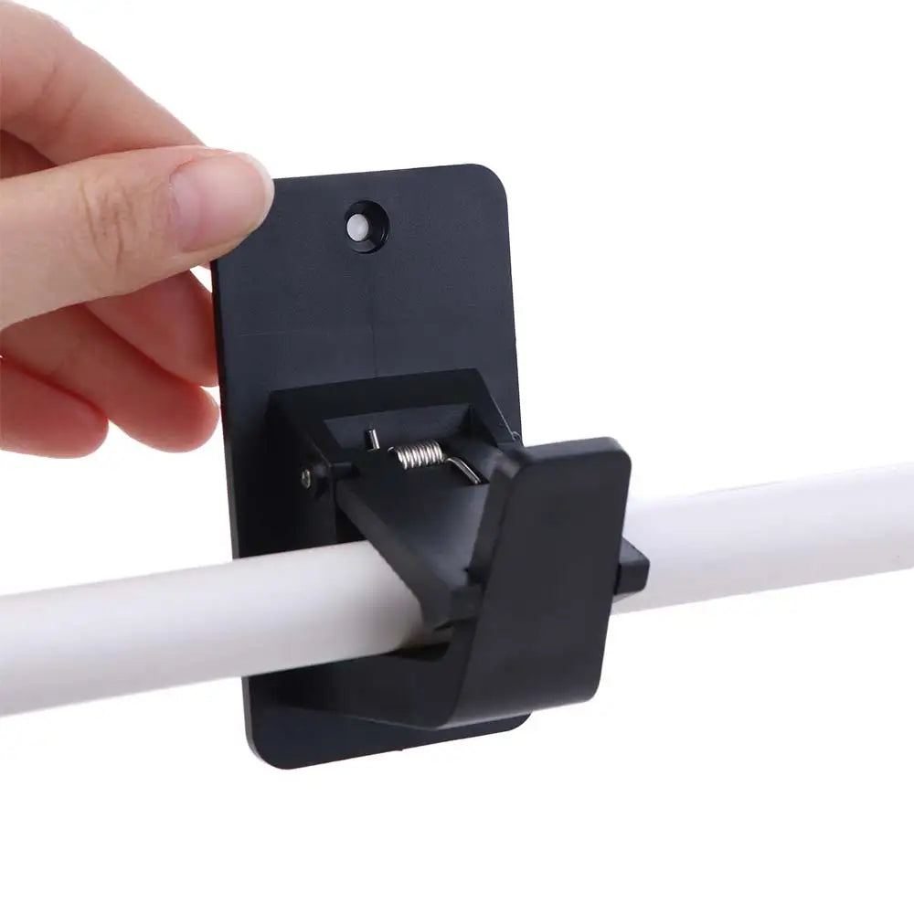 2Pcs Wall-mounted Curtain Rod Holders Heavy-duty Adjustable Curtain Hanging Hooks with Screws Practical Curtain Rod Support