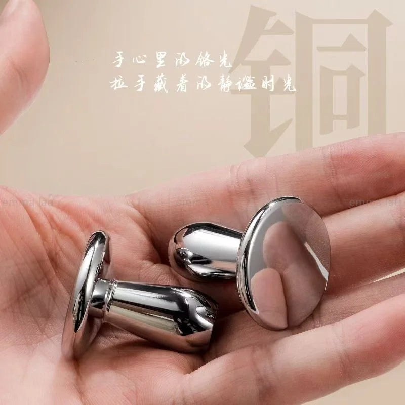 Modern Walnut Wood Brass Cabinet Door Handle Silver Wardrobe Cupboard Furniture Pulls Single Hole Drawer Knobs Cabinet Handles