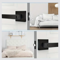 SOFT-Door Lever, Keyless Interior Door Knobs, Privacy Door Lever Locksets For Bedroom Bathroom, Modern Door Handles