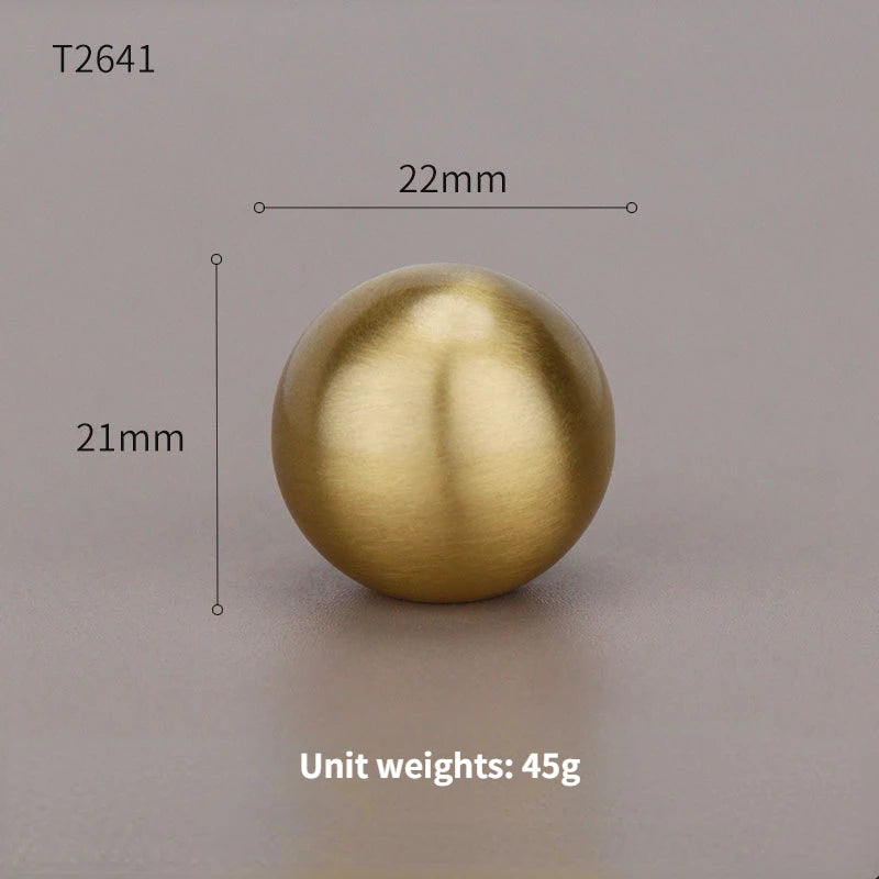 Home Wardrobe Door Pull Round Solid Brass Pulls Antique Cabinet Drawer Small Handles Modern Furniture Handles Single Hole Knobs