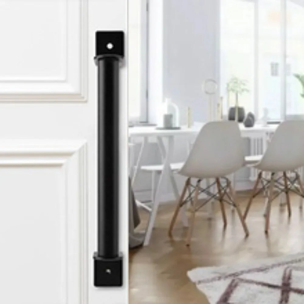 Long Base Barn Door Pull Knob Heavy Duty Black Sliding Barn Door Handle Modern Design Easy Install Barn Door Hardware