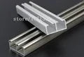 Sliding door slide rail aluminum alloy No slotting required thicken Dual track system Cam guide rail Pass through door slot
