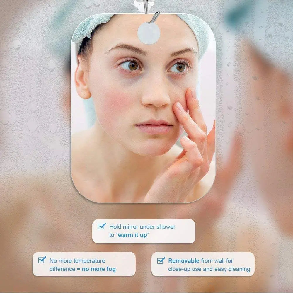 New Acrylic Mirror Shower Shaving Mirror Washroom Travel Accessories For Women Makeup Shaving Bathroom Tools