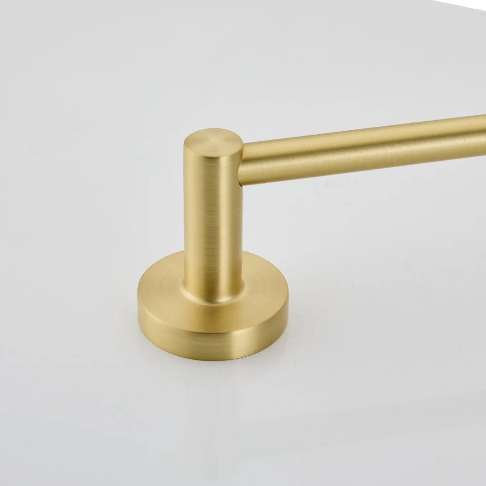 Brushed Gold Bathroom Accessories Set Toilet Brush Holder Toilet Paper Holder Towel Bar Rail Rack Hanger Hook Hardware