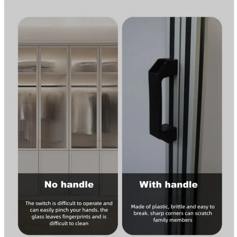 No-Drill Sliding Door Handles - Simple Style Pulls for Glass Doors, Moving Doors, Windows, Drawers & Cabinet Doors
