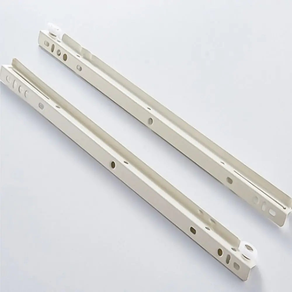 1Pair Chute Cabinets Keyboard Roller Pulley Furniture Slides Mute Two Section Drawer Track Slides Cabinet Rails
