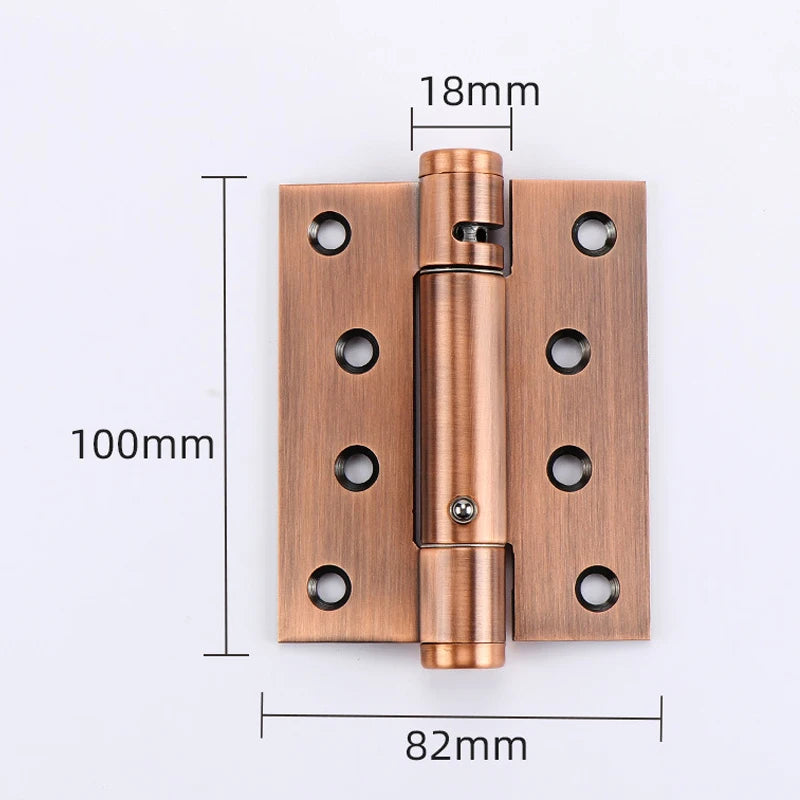 2pcs 4 Inch Invisible Door Hinges Hinge Door Closer Stainless Steel Self-Rebound Spring Positioning Closed Door Spring Hinge