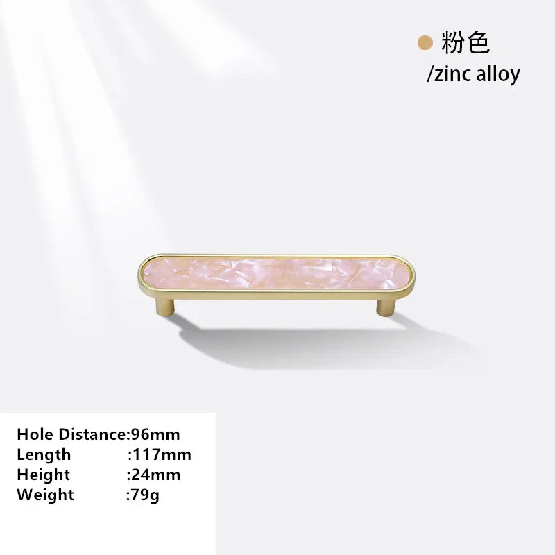 Handles Drawer Cabinet Furniture Kitchen Handles for Cabinet Knob Door Drawer Furniture Kitchen Knob Brass Polychrome Shell