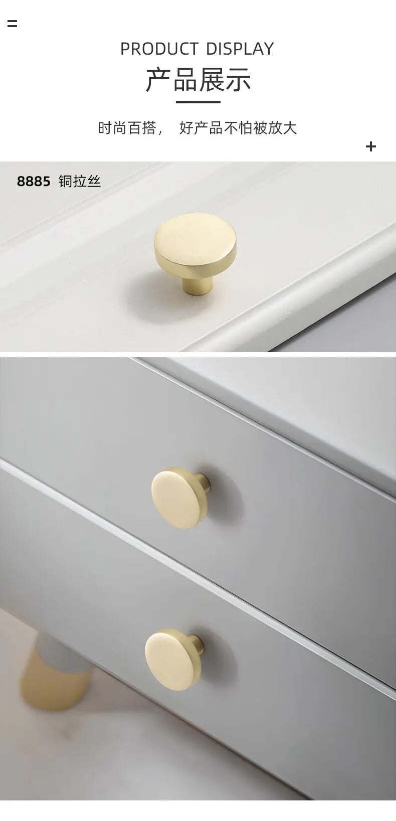 Handles Drawer Cabinet Furniture Kitchen Handles for Cabinet Knob Door Drawer Furniture Kitchen Knob Round Classic Golden Black