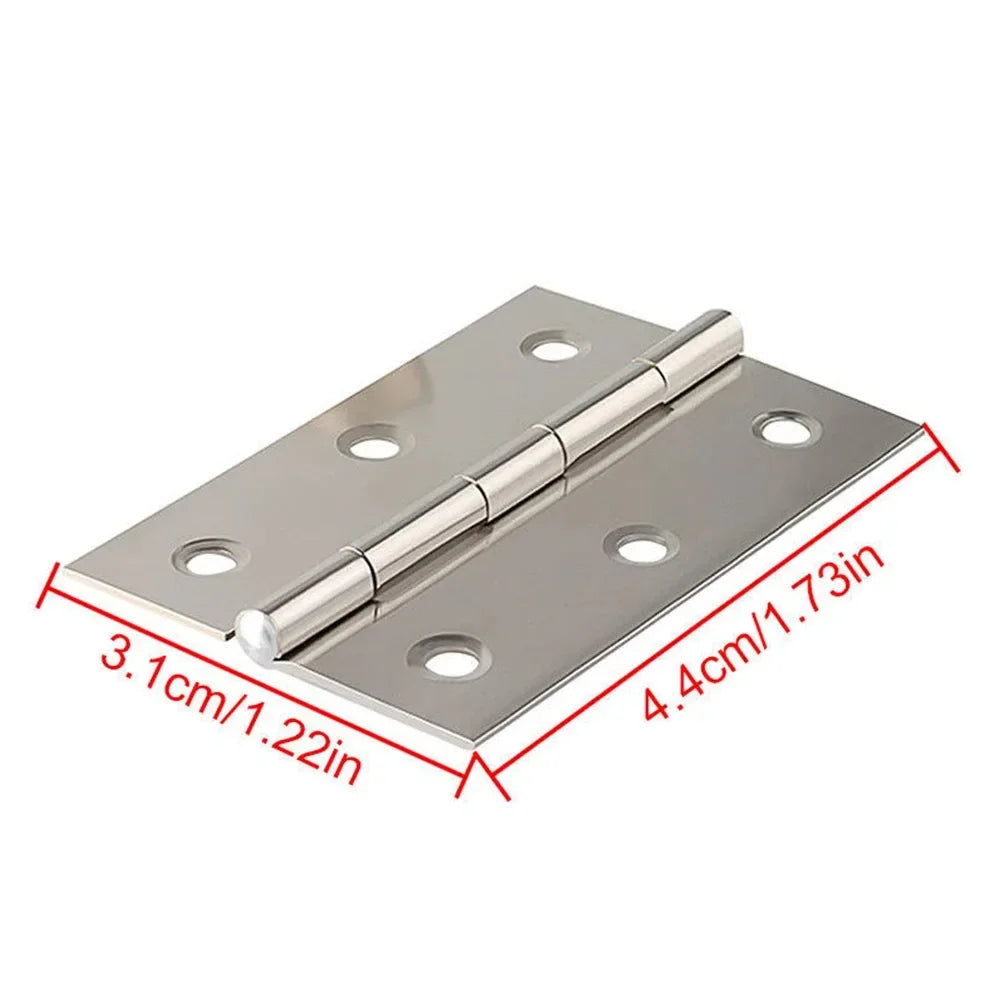 5PCS/ Stainless Steel Door Hinges Cabinet Doors Windows Wooden Box Flat Hinge Home Furniture Hardware Accessories