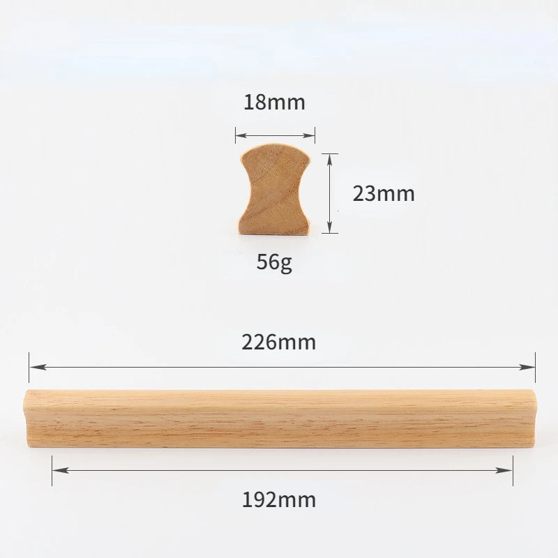Cabinet Doors Cabinets Drawers Solid Wood Handles Minimalist Beech Wood Walnut Wood Wardrobe Wooden Furniture Handles