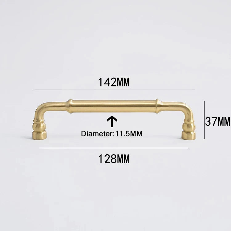 Solid Brass Cabinet Handle Sleek Furniture Hardware Kitchen Handle Dressers Wardrobe Cabinet Drawer Knobs Gold Handle