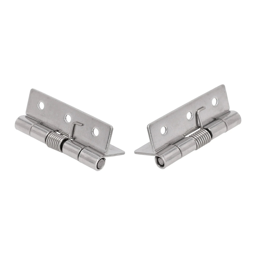 2pcs 1/1.5/2/3Inch Silver Spring Door Hinge Stainless Steel Self Closing Design Windows Cabinets Boxes Household Hardware
