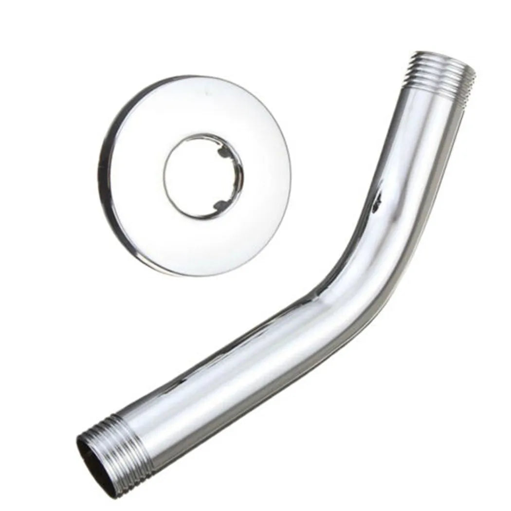 Bathroom Rainfall Shower Head Silver Chrome Water Saving Extension Shower Arm Bathroom Accessories Faucet Replacement