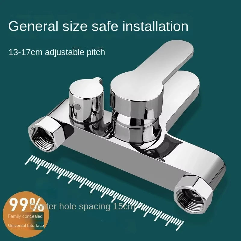 Grey/Silver T-Shaped Shower Set: Suitable for RVs and camper vans, tool-free installation, leak and explosion-proof.