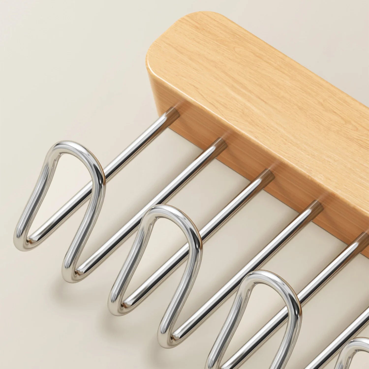 Clothes Hanger Bar for Closet Multifunctional Pull Out Hook Rack Wardrobe Sliding Rack Space Saving Closet Rod for Ties Scarves