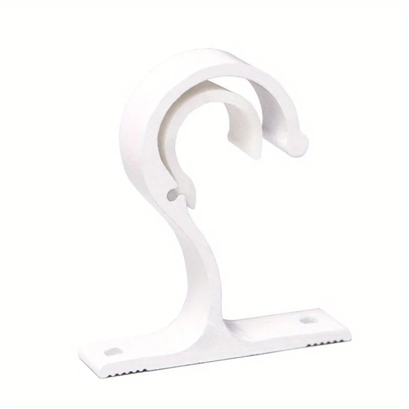 Curtain Rods Bracket Hanger Hook Rod Support Clamp Crossbar Fixing Clip Wall Hooks Organizer Rails Rack Home Storage