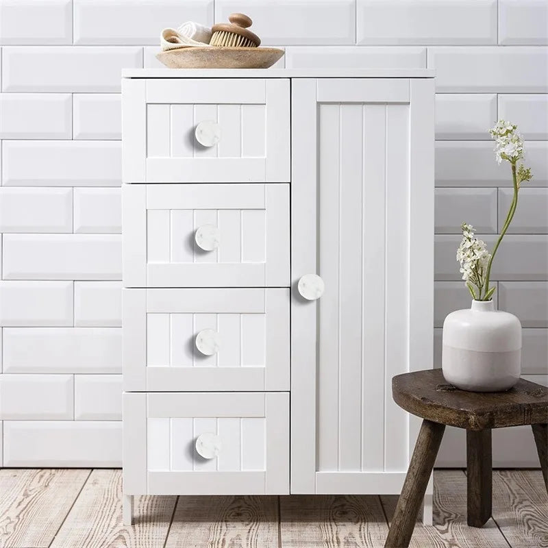 Cylindrical Modern Simple Cabinet Wardrobe Door Handle Drawer Aluminum Alloy Nordic Light Luxury Artificial Marble Handle