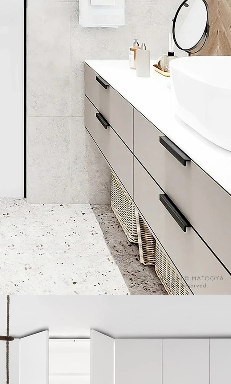 Hidden Handles for Furniture Kitchen Cabinet Handles Dresser Drawer Knobs Aluminum Alloy Wardrobe Cupboard Door Handle Hardware