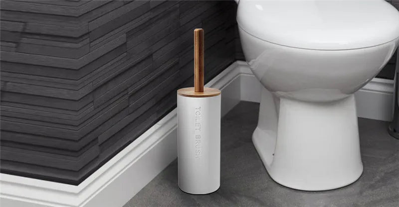 Bamboo Bathroom Accessories Toilet Brush Toothbrush Holder Gargle Cup Soap Holder Lotion Dispenser Bathroom Essential Accessory