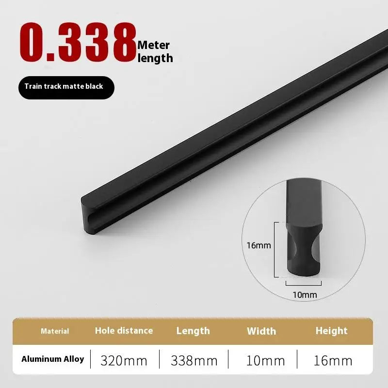 Modern Simple Light Luxury I-Shaped Cabinet Door Handle Extended Round Head Drawer Wardrobe Cabinet Furniture Door Handle