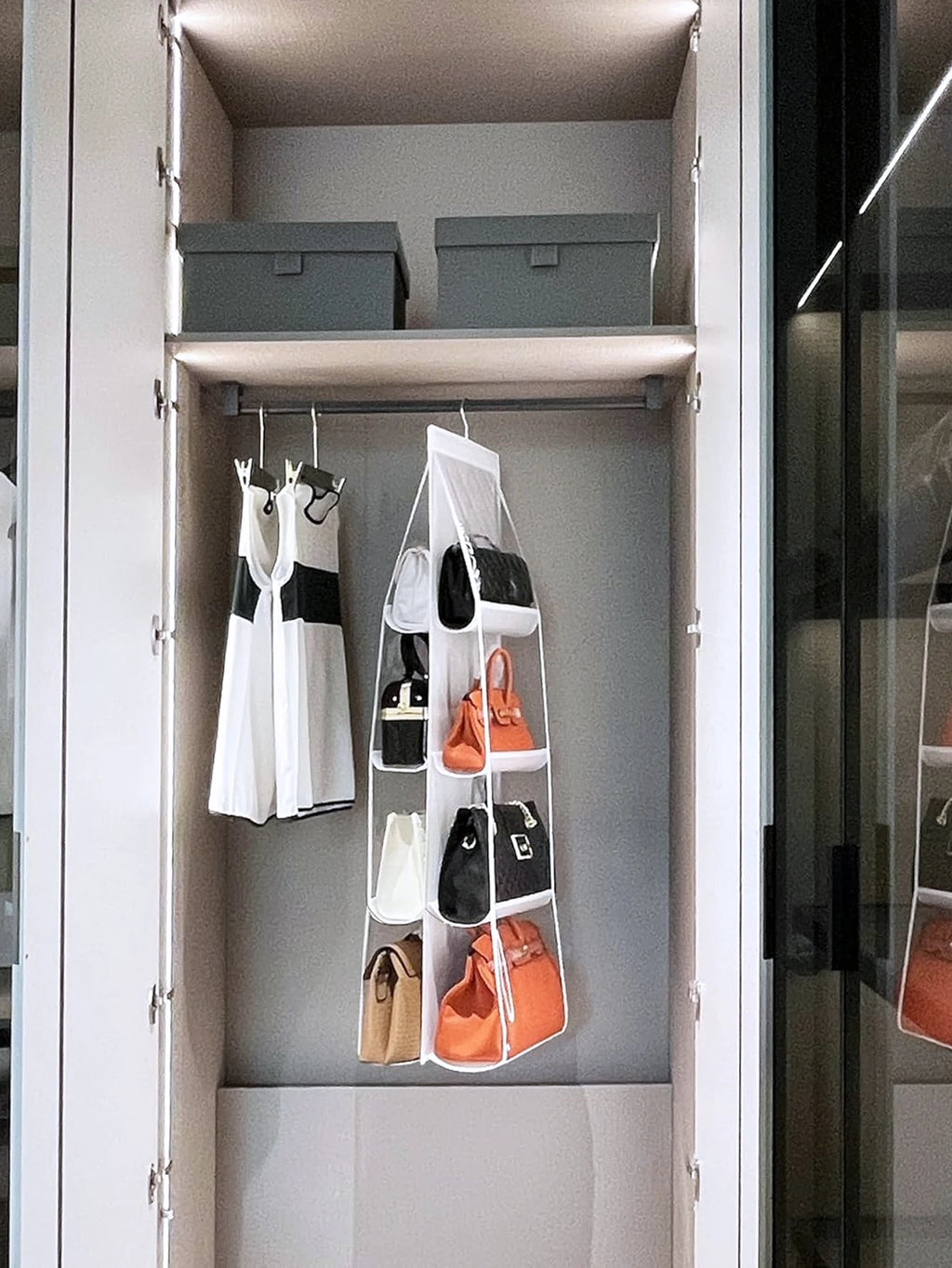 Bag Storage Handbag Organizer Artifact Wardrobe Dormitory Hanging Household Storage Shelf Layered Bag Shelf Bag Storage Bag