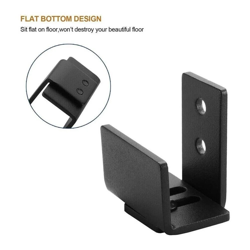 Adjustable Sliding Door Floor Guide Bottom Barn Door Guide Roller Decor Hardware Wall Mount Door Guides Slotted Swing Stop
