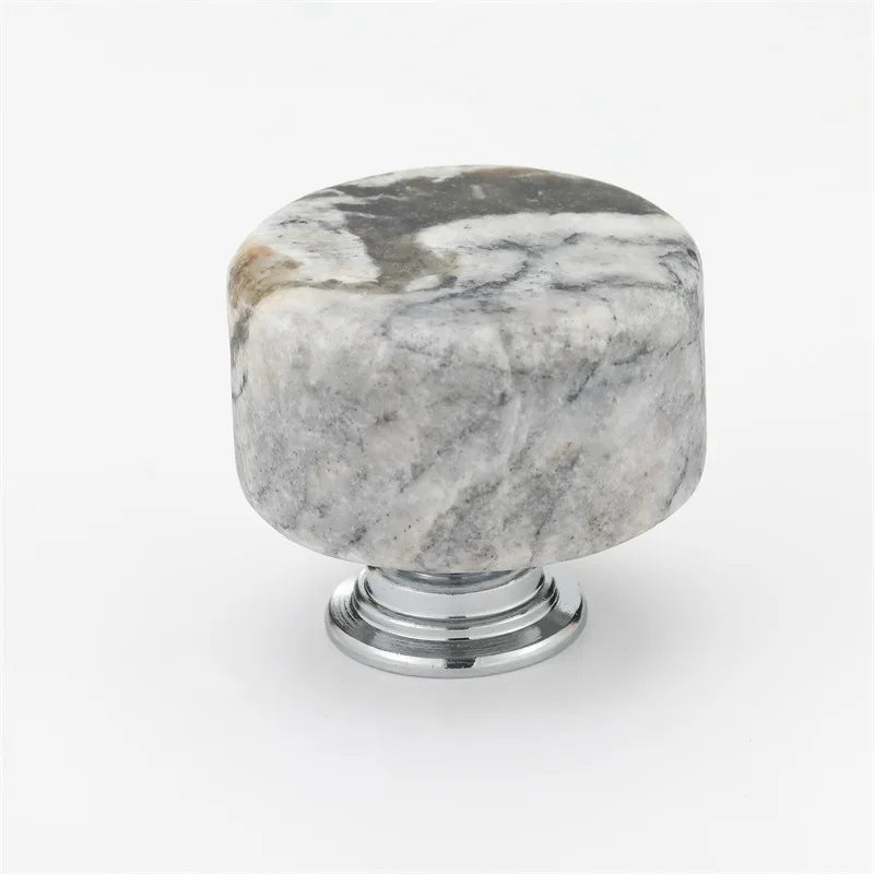 Cylindrical Modern Simple Cabinet Wardrobe Door Handle Drawer Aluminum Alloy Nordic Light Luxury Artificial Marble Handle