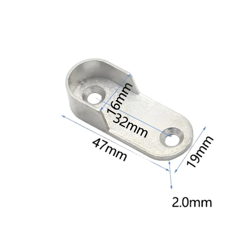 2/6/10pcs Oval Closet Rod Brackets,Wardrobe Clothes Tube Support,Thickened Zinc Alloy Rods Holder,Hanging Clothes End Supports
