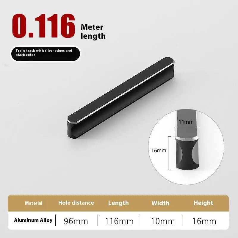Modern Simple Light Luxury I-Shaped Cabinet Door Handle Extended Round Head Drawer Wardrobe Cabinet Furniture Door Handle